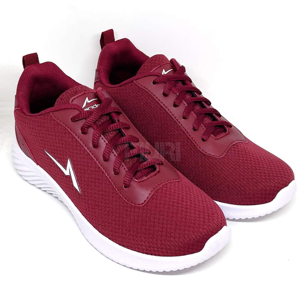 FIURI - Ando Original - CIELLO 39-43 MAROON - Sepatu Kets Pria - Sepatu Sneakers Pria - Sepatu Olahraga Sport Pria - Sepatu Casual - Sepatu Jogging Lari Fitness Gym Senam Pria - Sepatu Sekolah Bertali SMP SMA