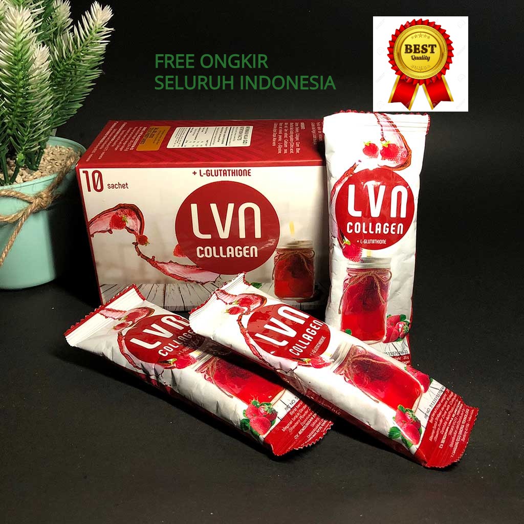 LVN COLLAGEN 100% ORIGINAL | PENGHALUS DAN PEMUTIH KULIT | PENGHILANG PLEK HITAM DI WAJAH