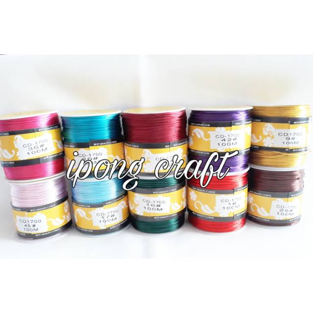 Tali Cina 1mm / Tali Satin 1mm / Corneli merk B&A kecil 1mm