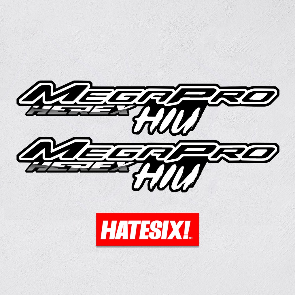 Stiker Sticker Decal Honda Megapro Hiu Mono Primus Herex Hatesix