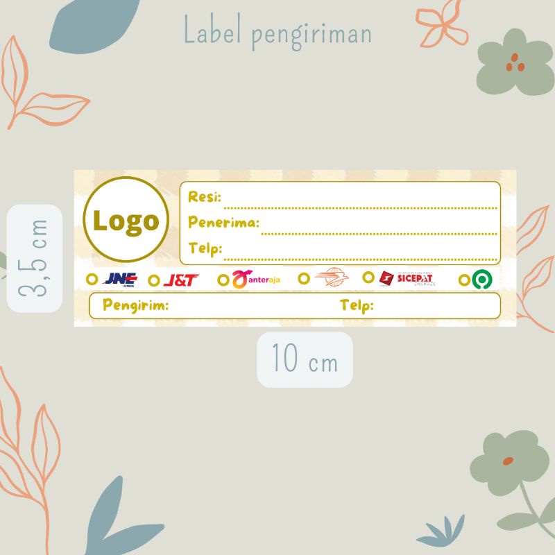 Sticker Label Pengiriman | Sticker Shopee untuk resi