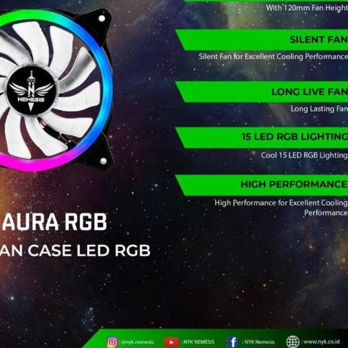 ❂ nyk aura RGB fan 12cm ➴