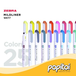 ZEBRA MILDLINER WKT7 Double-Sided Highlighter - Fine / Bold Pastel