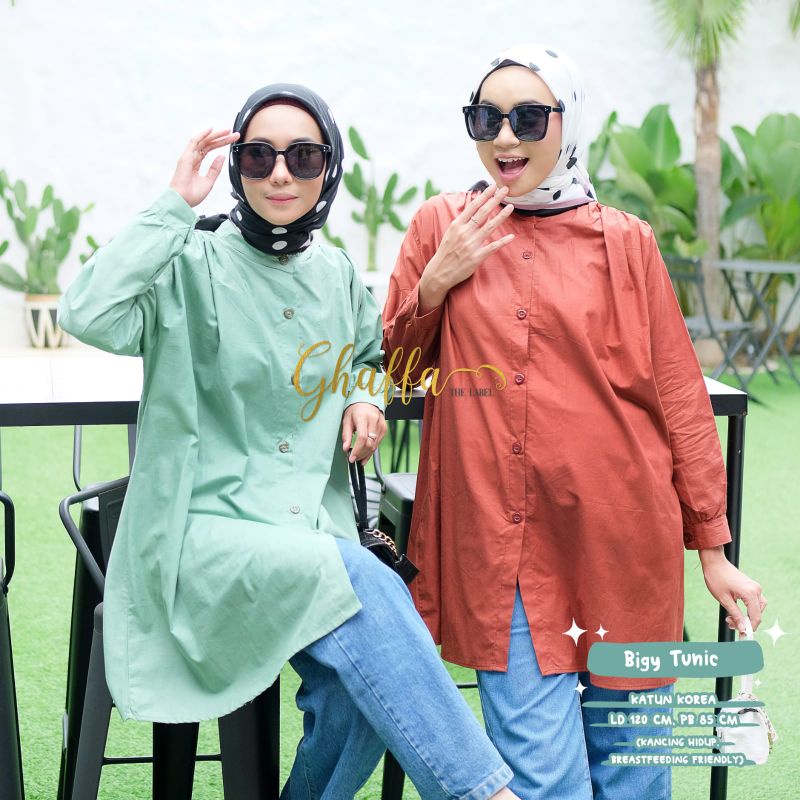 TUNIK POLOS LD JUMBO / Biggy tunik by ghaffa the label / bigy tunik