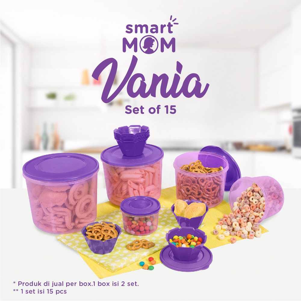 Toples Snack Kering Smart Mom Vania Set  Toples Snack Toples Plastik