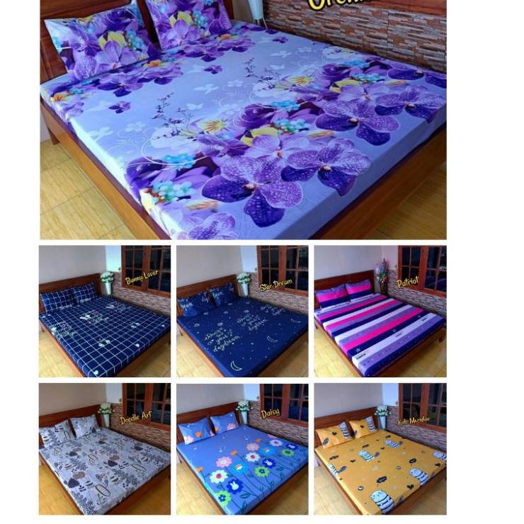 ✩103✩W Sprei Motif Bunga ukuran 200x200 Sprei Homemade Best Seller Grosir Sprei Bahan Bagus Cod Term