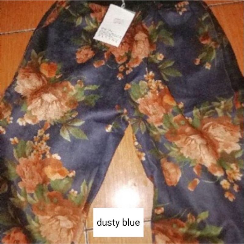 SUEDE FLOWER PANT / CELANA PANJANG SUEDE PREMIUM IMPORT