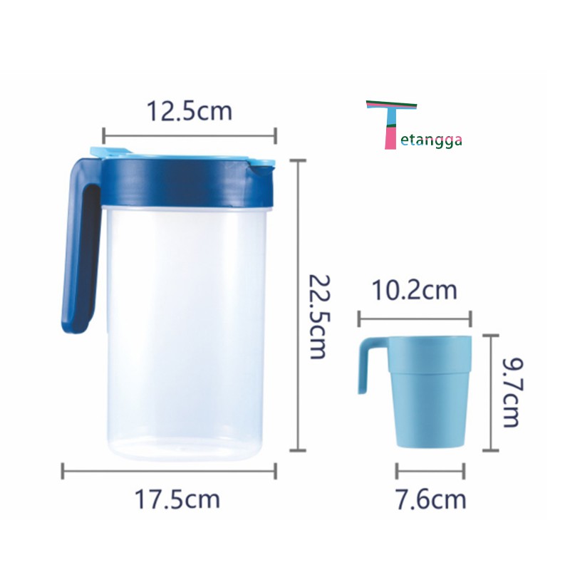 Teko Set 5 in 1 Ceret air plastik / Teko Air / Pitcher Water Water Jug Infused Tetangga VS-33