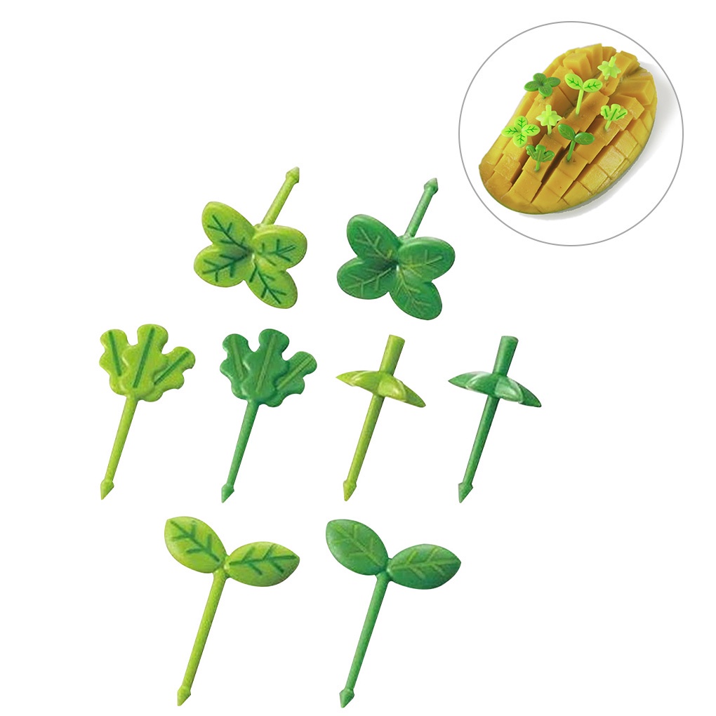 [DEASTORE] GARPU BUAH ANAK MODEL DAUN / DESSERT FORK / GARPU ANAK / HIASAN BEKAL MAKAN ANAK / TUSUKAN BENTO BUAH ANAK / CHILDREN FRUIT FORK DECORATION DESSERT TOOTHPICKS