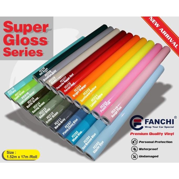

(BISA COD) Sticker Premium Super Glossy Fanchi 50cm (meter) TERBATAS Kode 1153