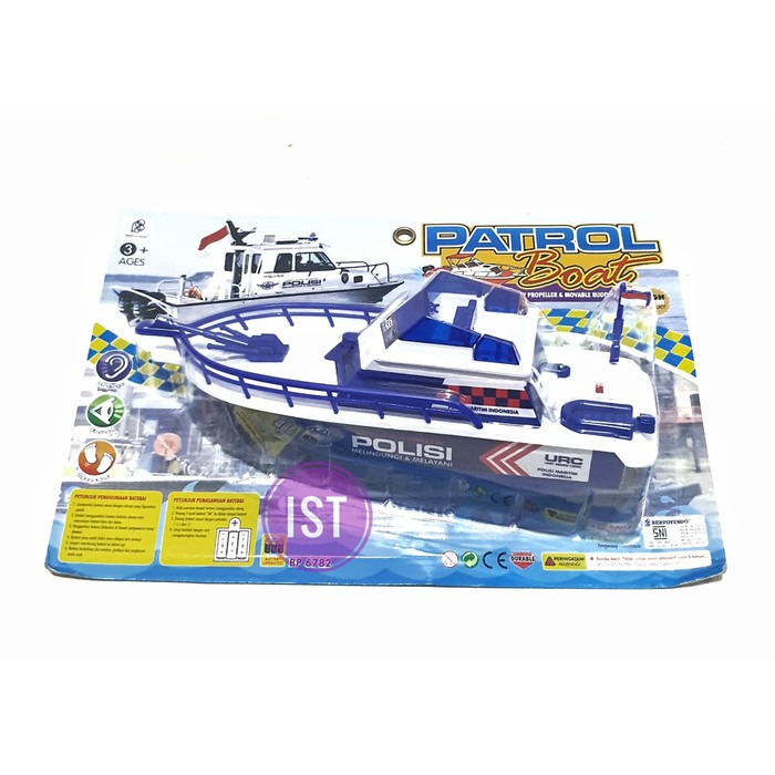 mwn.toys Mainan Patrol Boat Polisi Penjaga Pantai No.BP6792