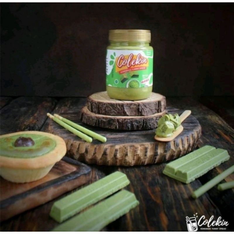 

Selai Toping kitkat Greentea (Kitkat green tea)200gr Colekin Selai