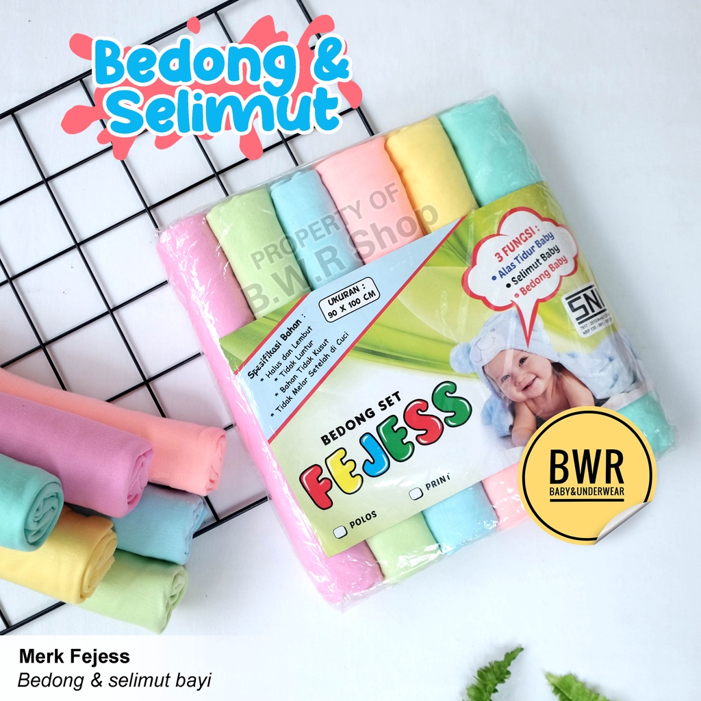 1pc - Bedong &amp; Selimut Bayi FEJESS WARNA MUDA / 90x100 Bedong Bayi Baru lahir | Bwr