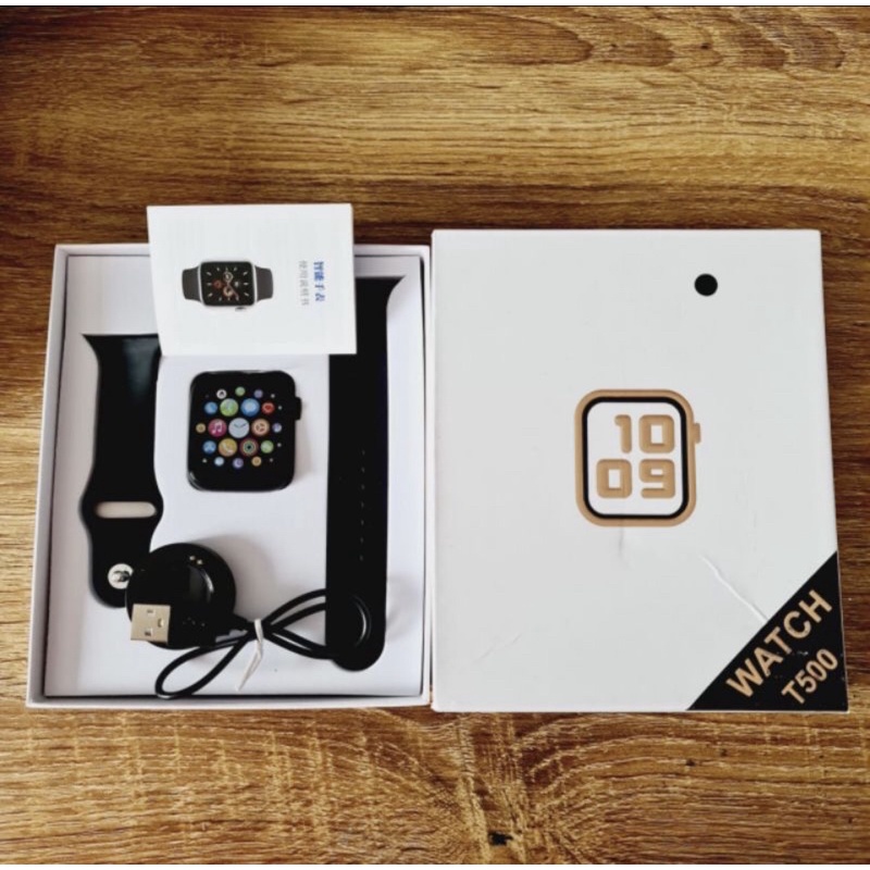 ✅GARANSI UANG KEMBALI✅Jam tangan SMARTWATCH T55 double strap bisa telfon dan ganti walpaper-T500 HITAM