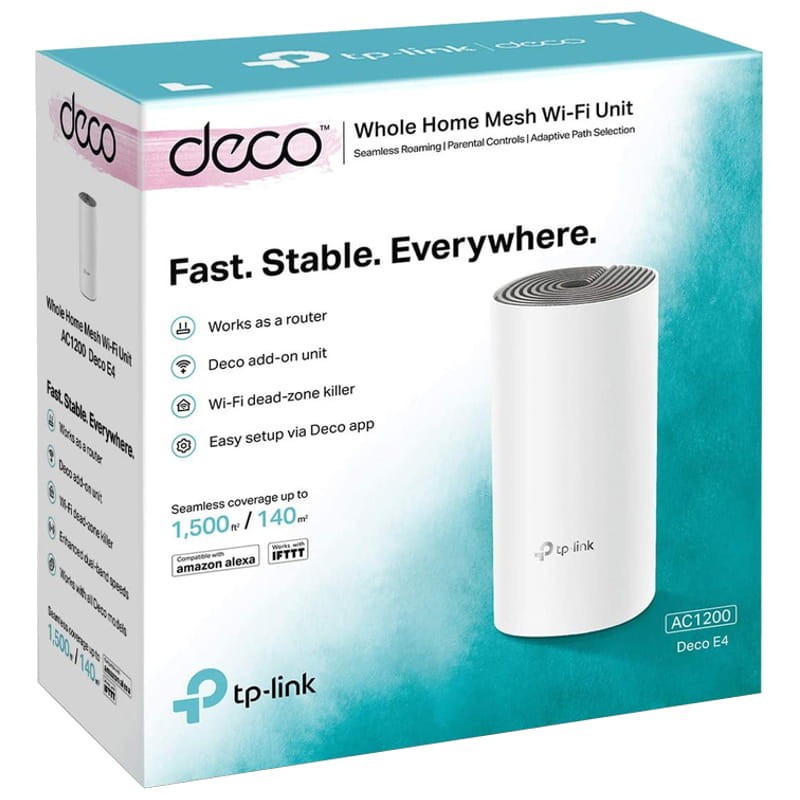 TP-LINK Deco E4 AC1200 1Pack Whole Home Mesh WiFi System Tplink 1 Pack