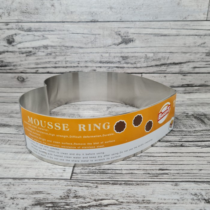 Bakest stainless Mousse ring 8inch / cetakan kue