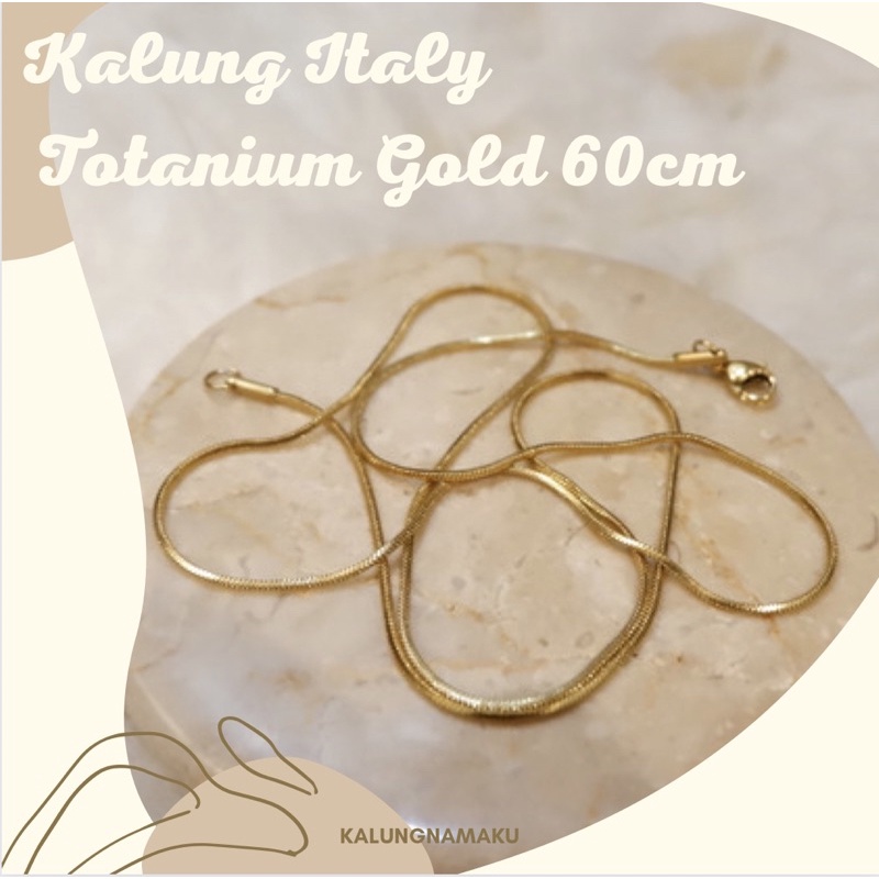 Kalung Italy Gold Titanium 60cm