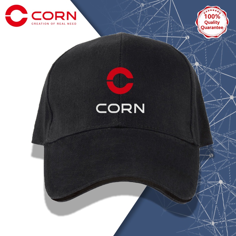 【Murah+Fashion】CORN Topi baseball polos hitam bahan raffel cakop besi