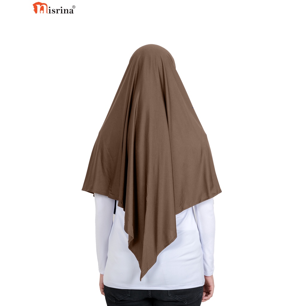 Nisrina Fashion Muslim Bergo Instan Polos Belah Tengah Paras M Lestari-Milo