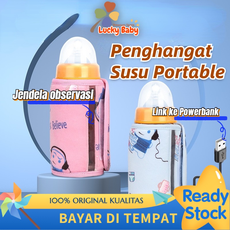 【Debora Mall】LB Penghangat Botol Susu Bayi Pemanas Botol Susu Portable Dengan USB Untuk Outdoor Botol Warmer Impor Asli