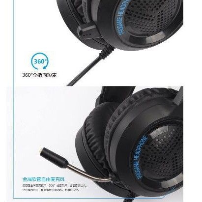 HEADSET GAMING 3D +LAMPU / HEADPHONE GAMING SUARA BASS MANTUL