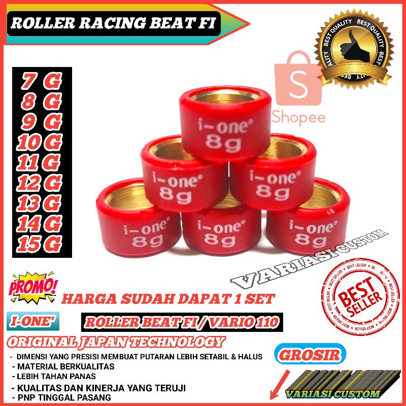 Roller Roler Beat Esp Beat Fi Scoopy Fi Esp Vario 110 cc 7 8 9 10 11 12 13 Gram GR i One Original