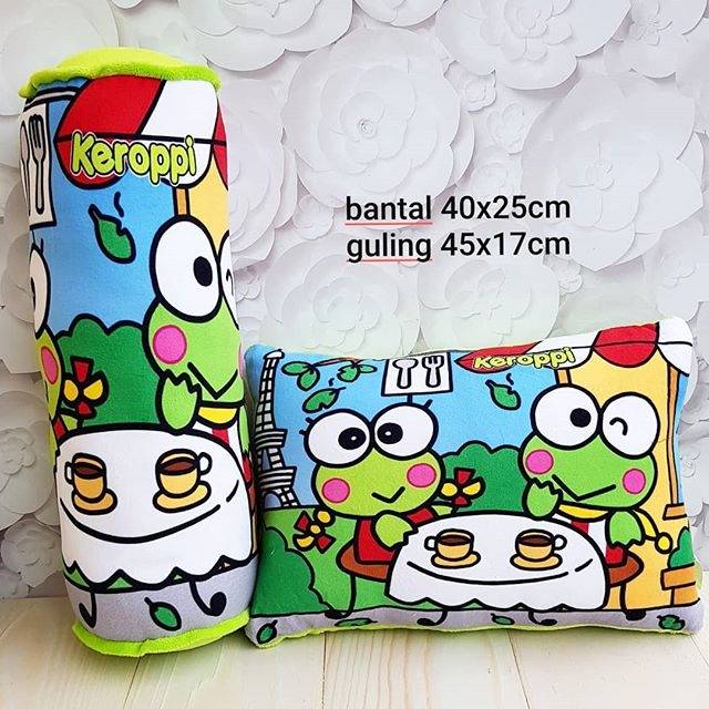 Bantal guling print keropi