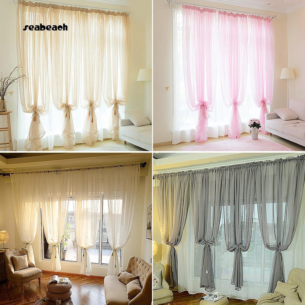 Bayar Di TempatKitchen Tulle Curtains Modern Home Window Decoration