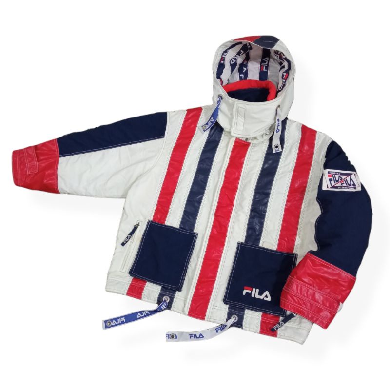 vintage 90s fila sport colorblock jacket second original