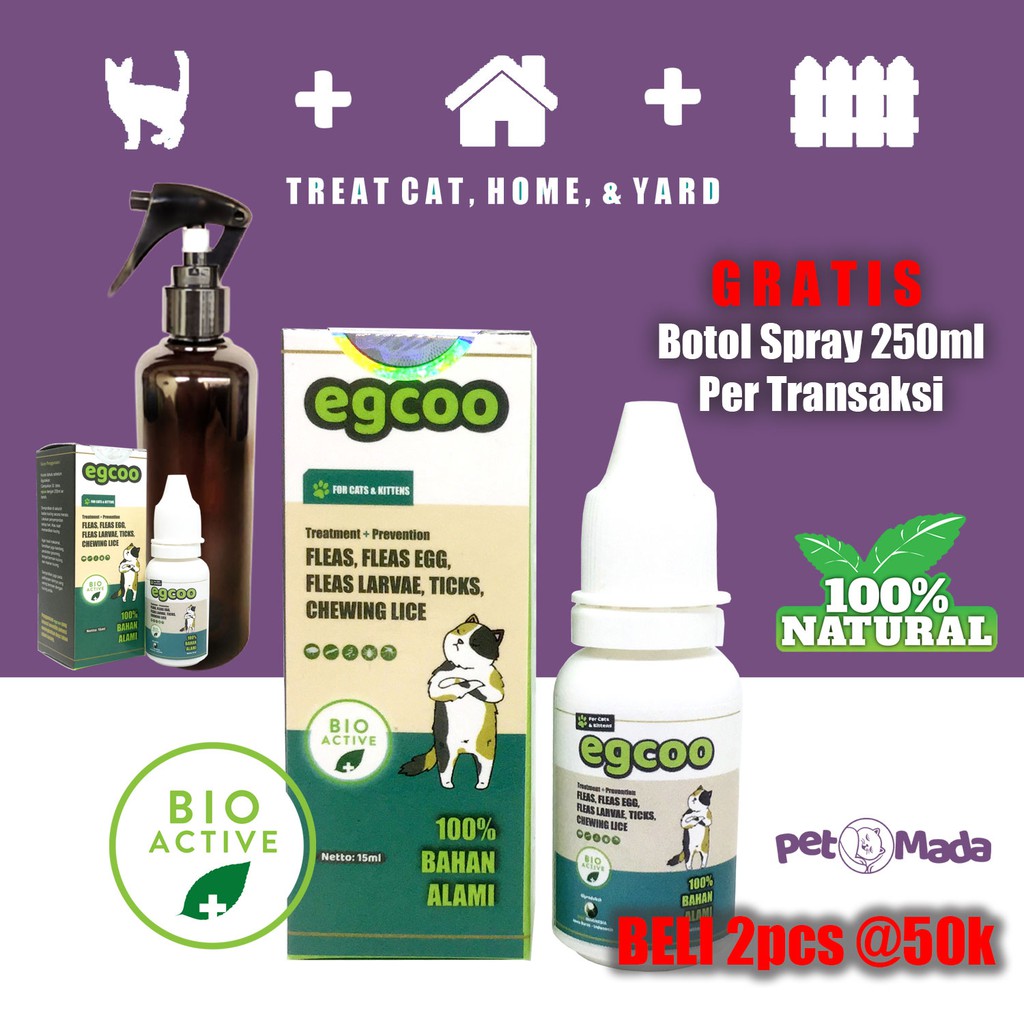 Obat Kutu Kucing Ampuh EGCOO - 15ml