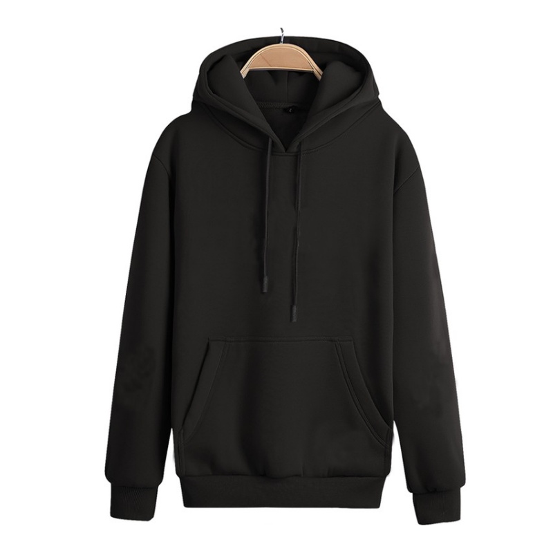 JAKET HOODIE ZIPPER POLOS HITAM PRIA WANITA JAKET