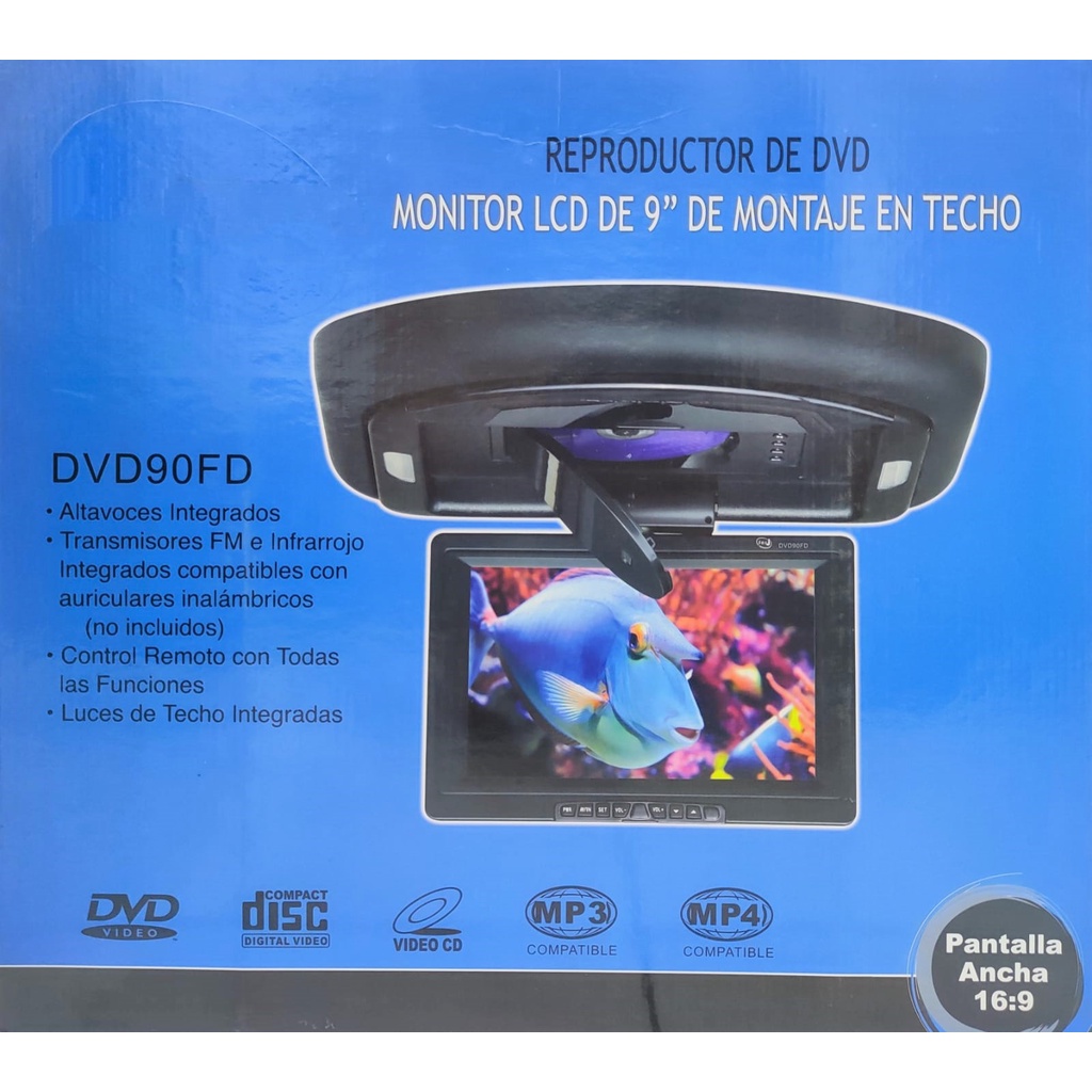 Tv Roof 9 inch dvd vcd cd - monitor plafon 9'' mobil