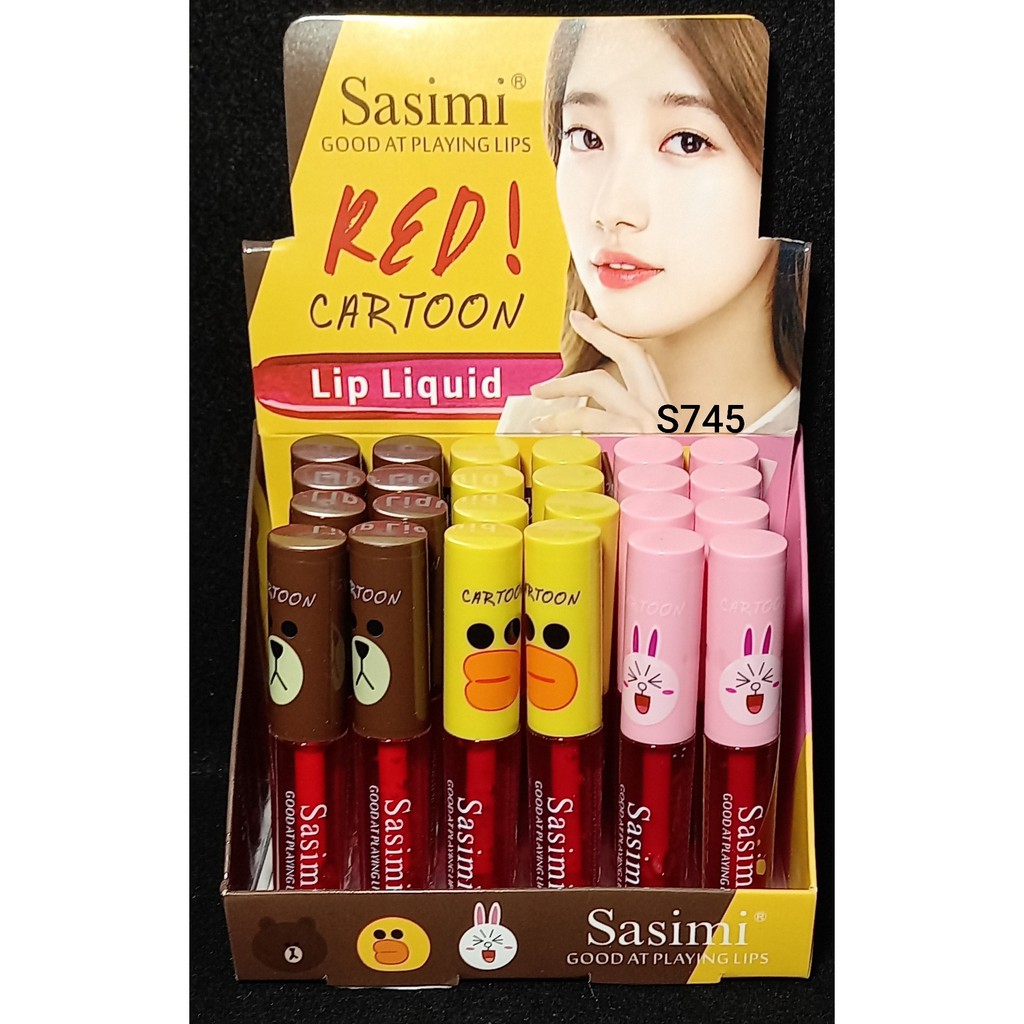 PROMO PER12PCS!!!LIP TINT SASIMI  RED CARTOON S.745