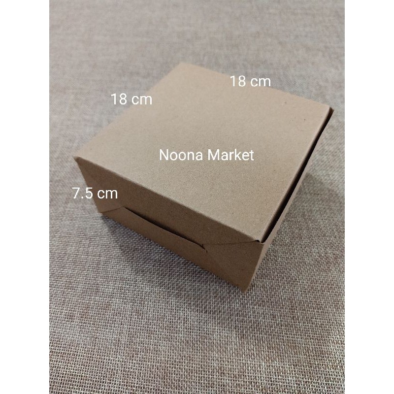

Box Kraft / Dus Rakit Coklat / Dus Cake / Dus Tart 18 x 18 x 7.5 cm