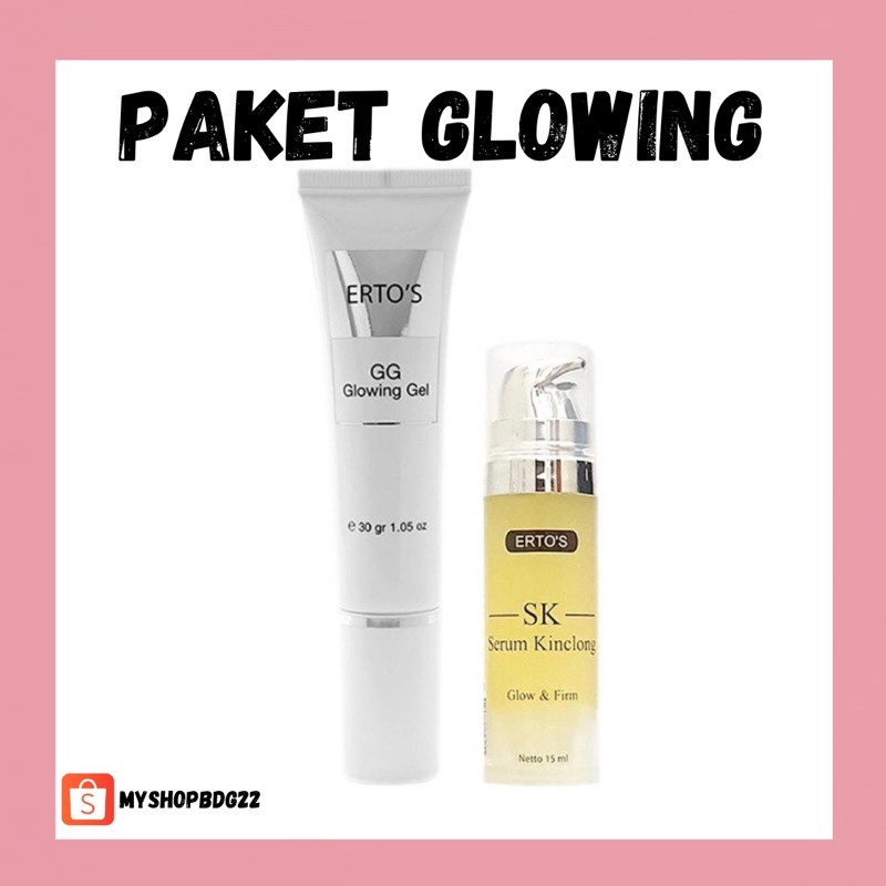 Ertos Paket Glowing / Serum Kinclong / Serum Pencerah wajah