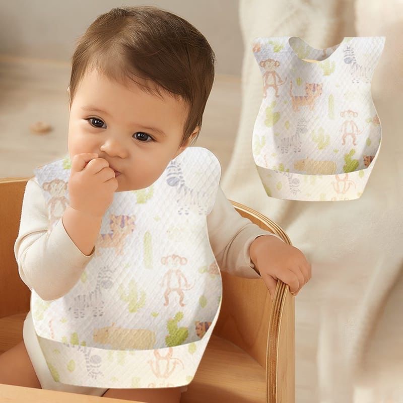 Slabber Disposable Bib - Celemek Makan Bayi Sekali Pakai//termurah