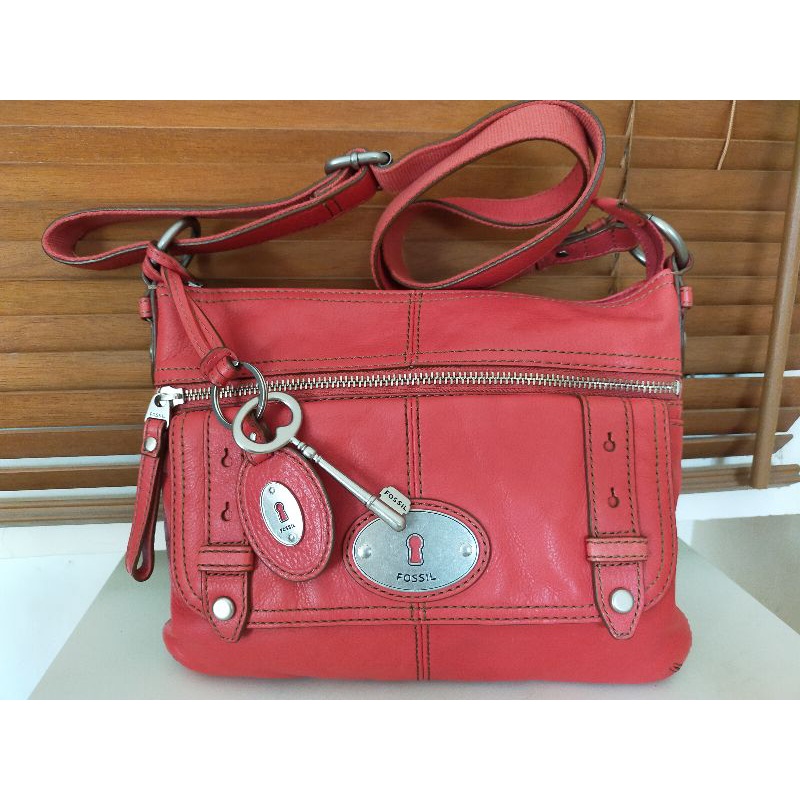 Fossil Maddox top zip pink