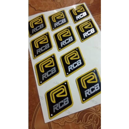 EMBLEM KNALPOT RCB LOGO KNALPOT RCB BAHAN PLAT TIMBUL