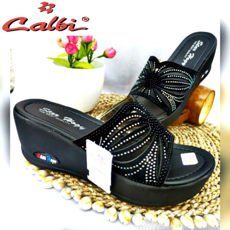 WEDGES CALBI HAK 5CM TERLARIS / SANDAL WEDGES WANITA