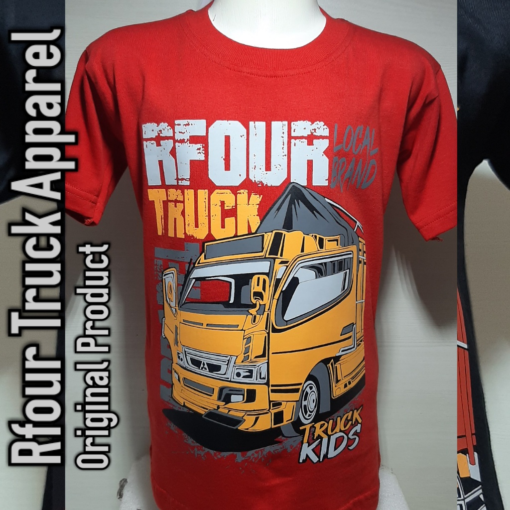 PROMO/OBRAL KILAT/Baju kaos truck anak Kaos truck oleng Kaos truck mania Kaos truck cotton sablon plastisol Kaos truk warna pink terbaru kaos truk oleng anak kaos rfour original