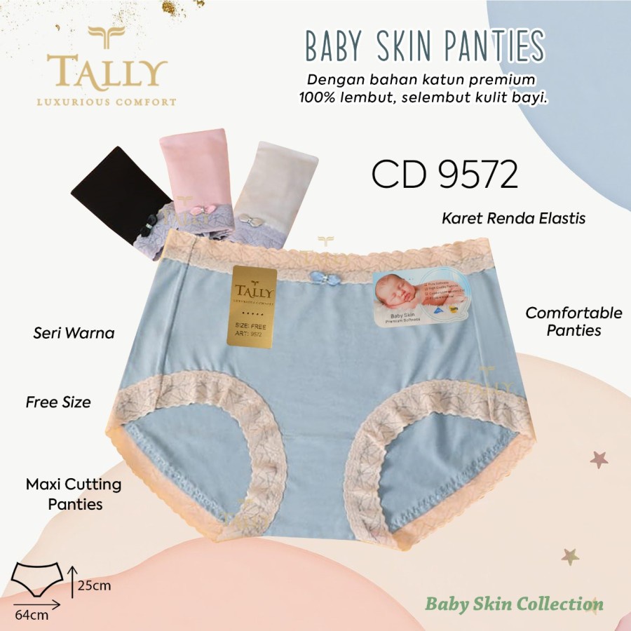 CD Tally Celana Dalam Tally 9572 Premium Softness Cotton Lycra modal
