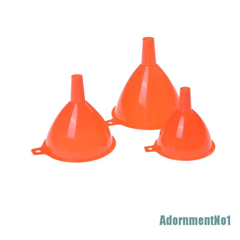 (AdornmentNo1) 3pcs Corong Plastik Pengisi Air / Minyak Untuk Dapur / Mobil / Lab