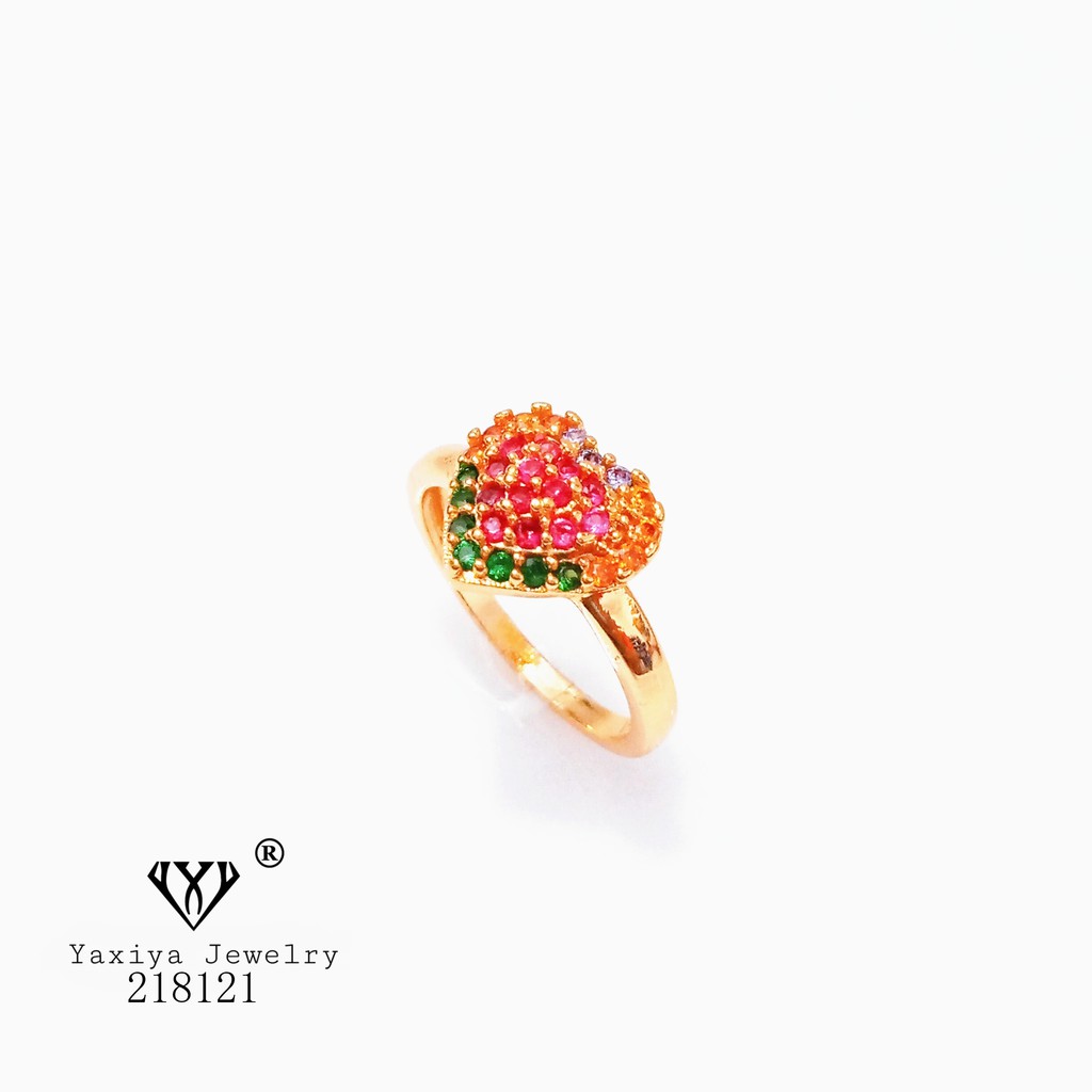 

Cincin Emas Permata Dimensi Perhiasan Lapis Emas 18K Yaxiya Jewelry 065