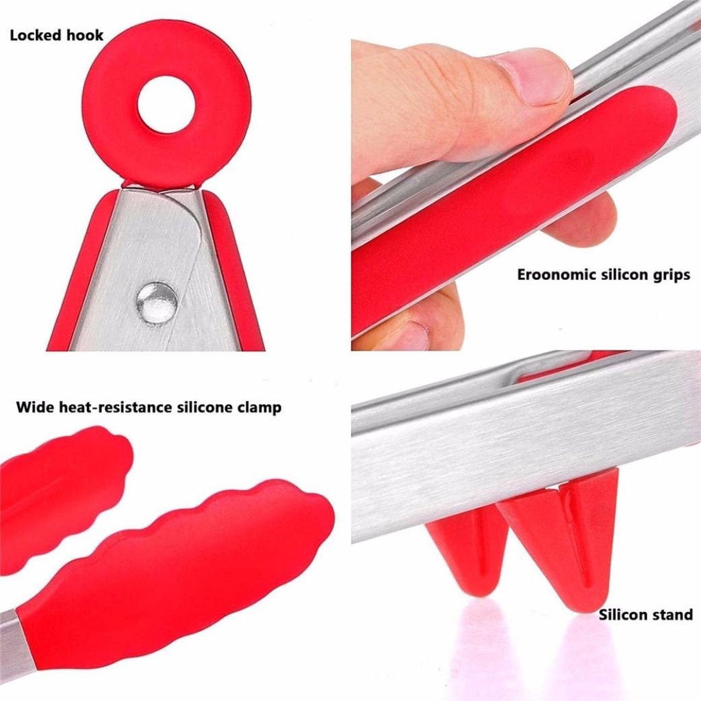 BEST SELLER / PENCAPIT MAKANAN SILIKON / CAPITAN GORENGAN / PENCAPIT KUE / FOOD TONGS SILICONE