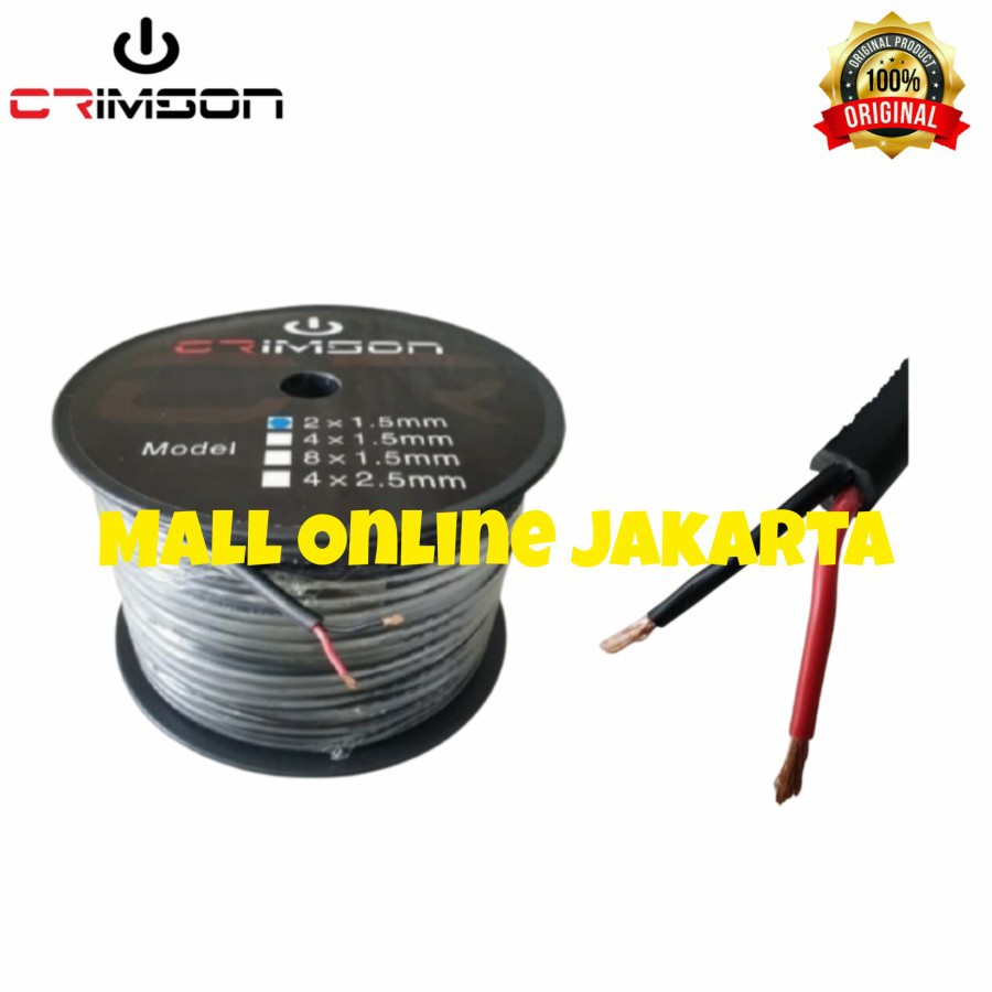 Kabel Speaker Crimson 2 x 1.5mm Original per meter 2x1.5mm Sound