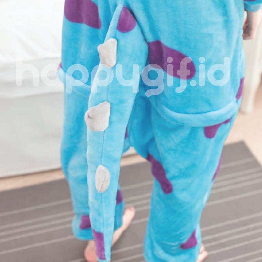 BAJU TIDUR KOSTUM ONESIE KIGURUMU PIYAMA MONSTER DEWASA KARAKTER - SULLEY MIKE SULLIVAN MONSTER INC