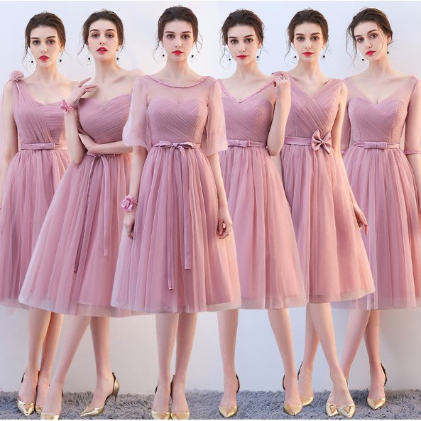 Gaun party Satin Bridesmaid Dresses Long Formal