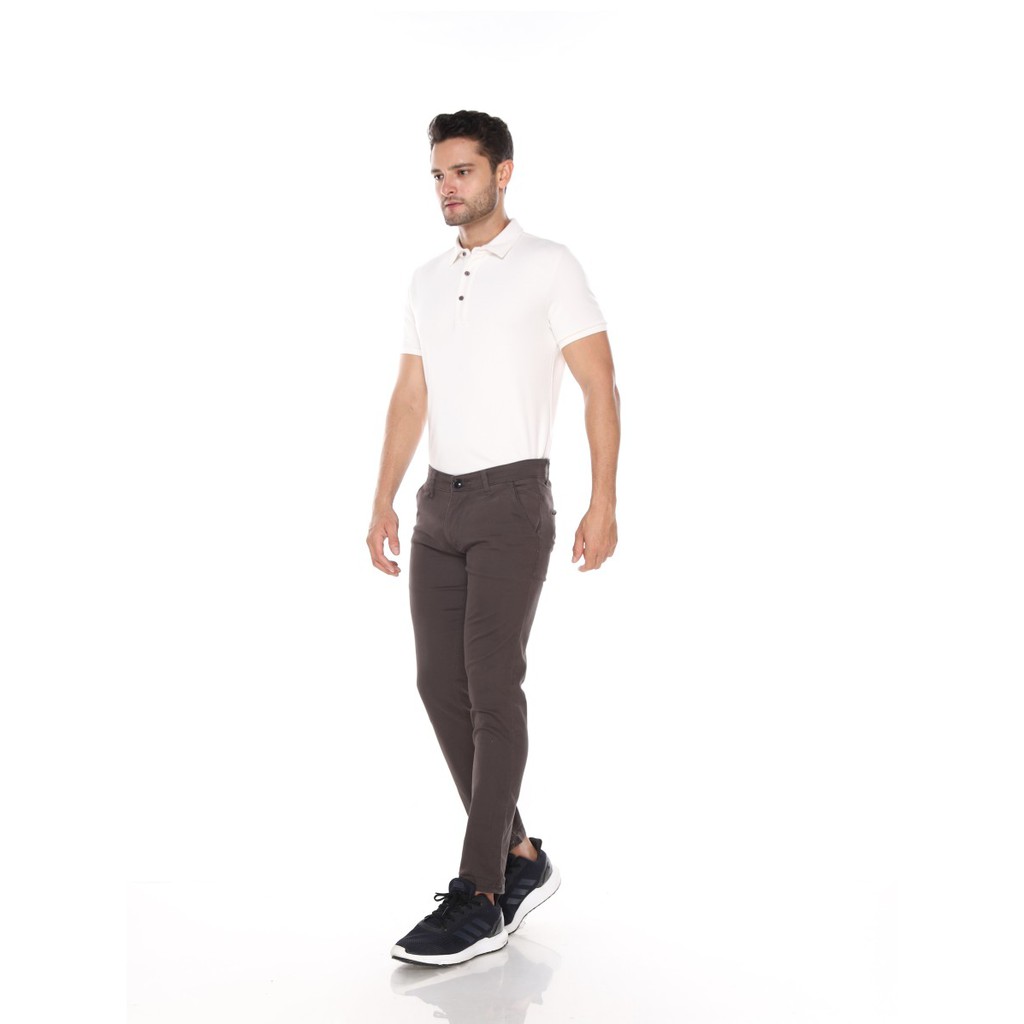 CELENA PANJANG PRIA HUBER CHINO / CHINOS GREY ABU ABU STRECHT PREMIUM