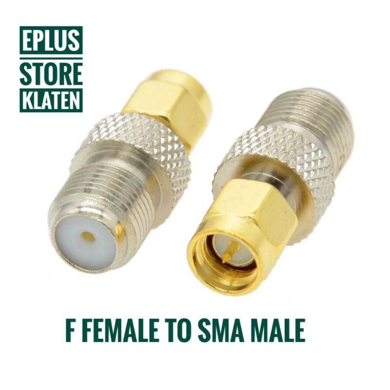 Adapter Konverter Konektor F Female to SMA Male Gold High Quality