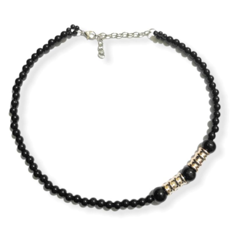 Levronka Pipe Pearl Side Necklace Kalung Choker Mutiara Samping Korea